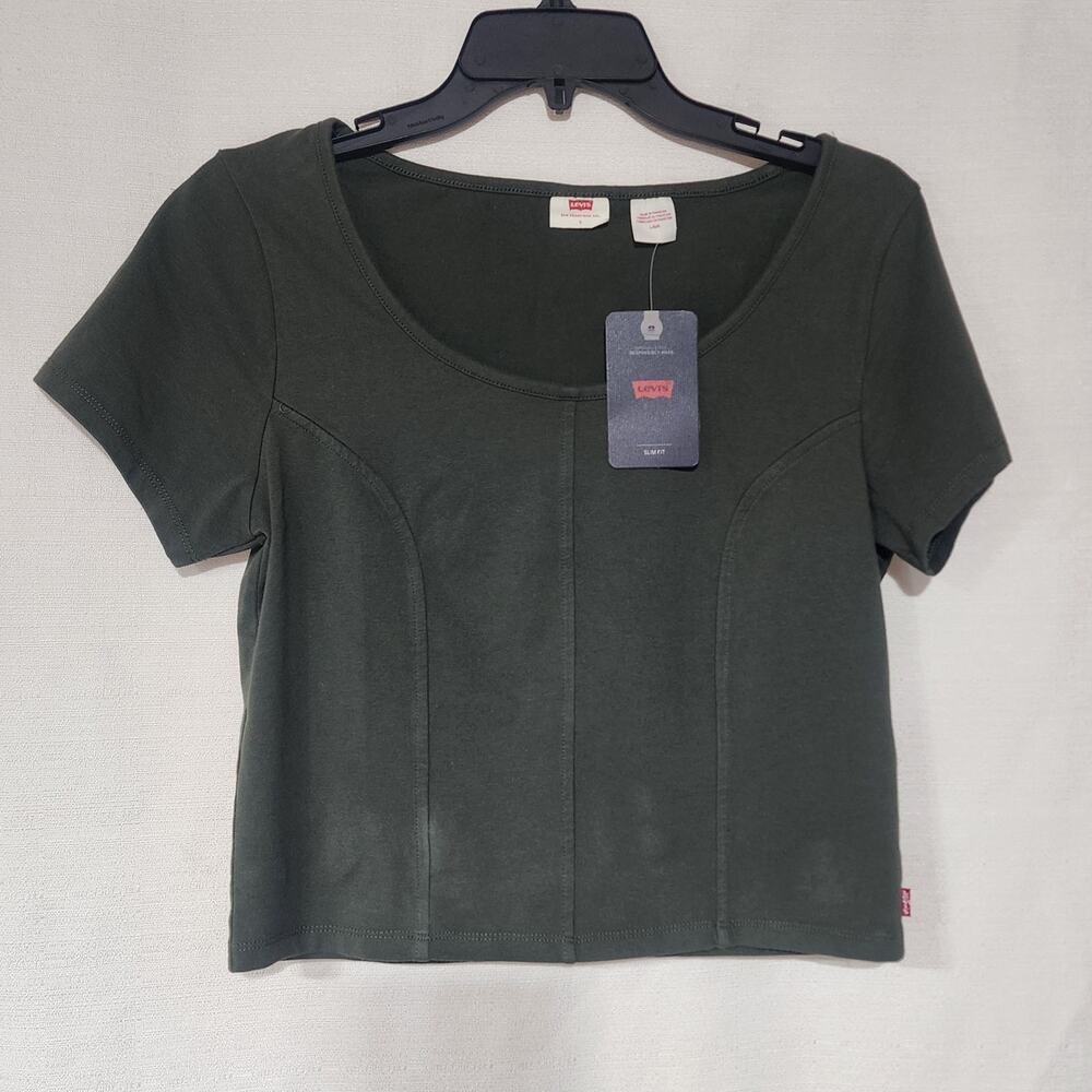Levi's Women's Short Sleeve Cropped Corset Size Large